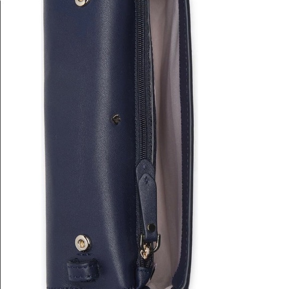 Authentic KATE SPADE leather Cheetah embellished flap magnetic snap Crosby - Picture 11 of 12